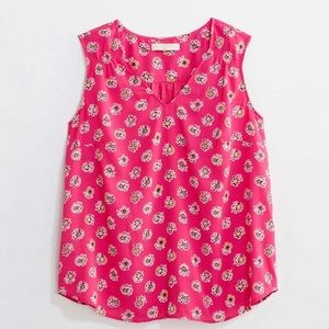 LOFT NWT plus smocked trim shell top blouse sz 18